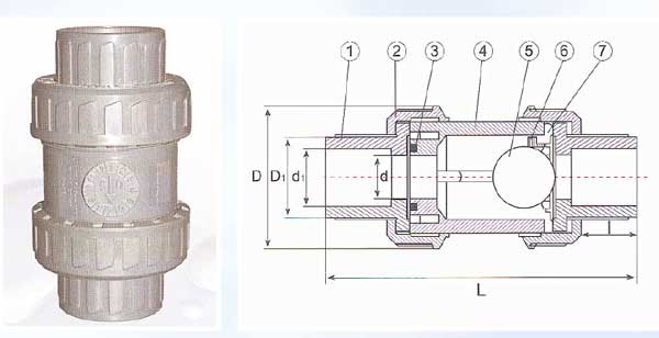 True Union Ball Check Valves (for water)