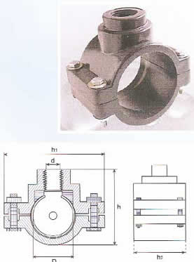 Pressure Pipe Fittings - 4 Bolt Clamp Saddle (U-PVC)